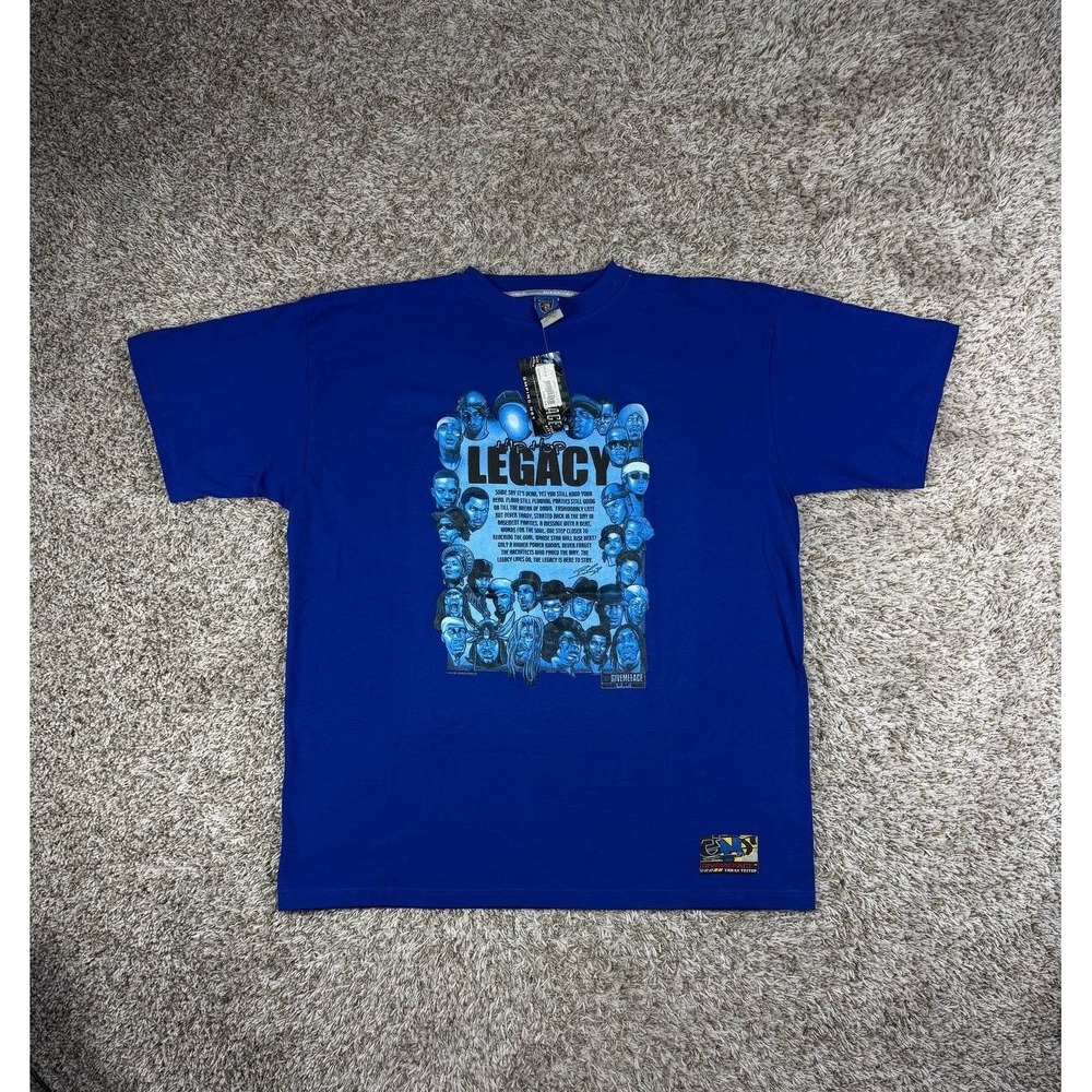 GiveMeFace Y2K Hip Hop Legacy Tee XXL Royal Blue 00s Rap Graphic Shirt NWT